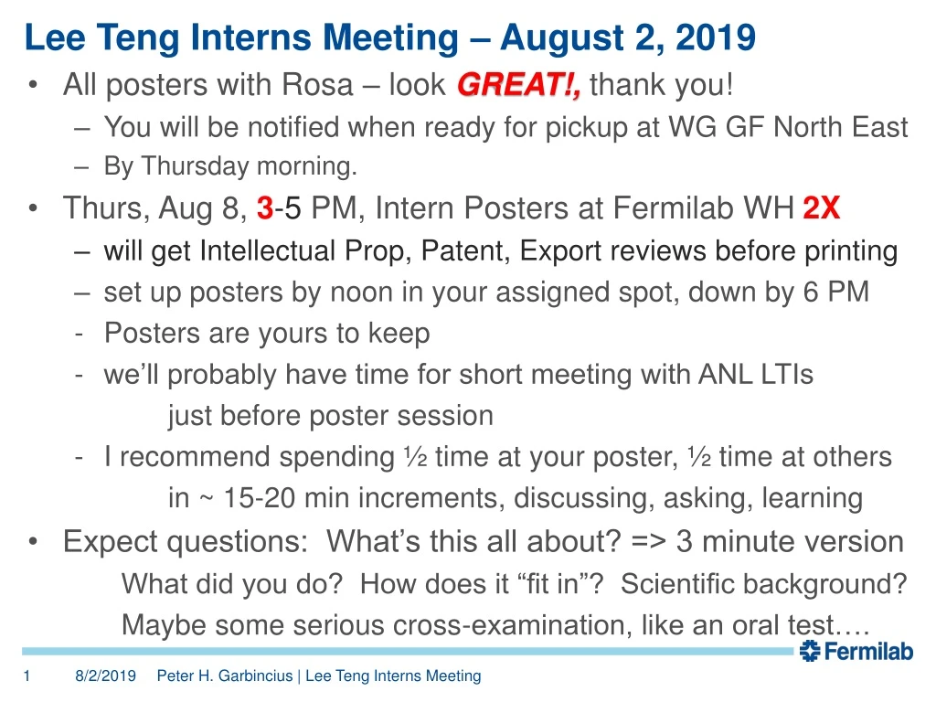 lee teng interns meeting august 2 2019