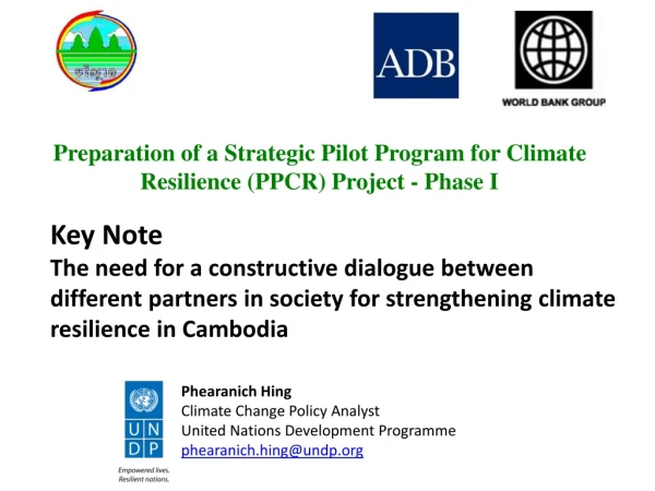 Preparation of a Strategic Pilot Program for Climate Resilience (PPCR) Project - Phase I