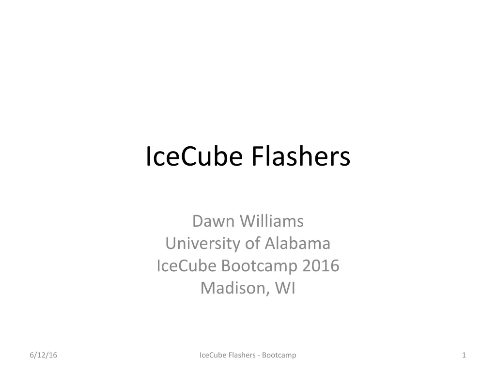 icecube flashers