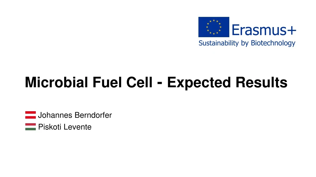 microbial fuel cell expected results
