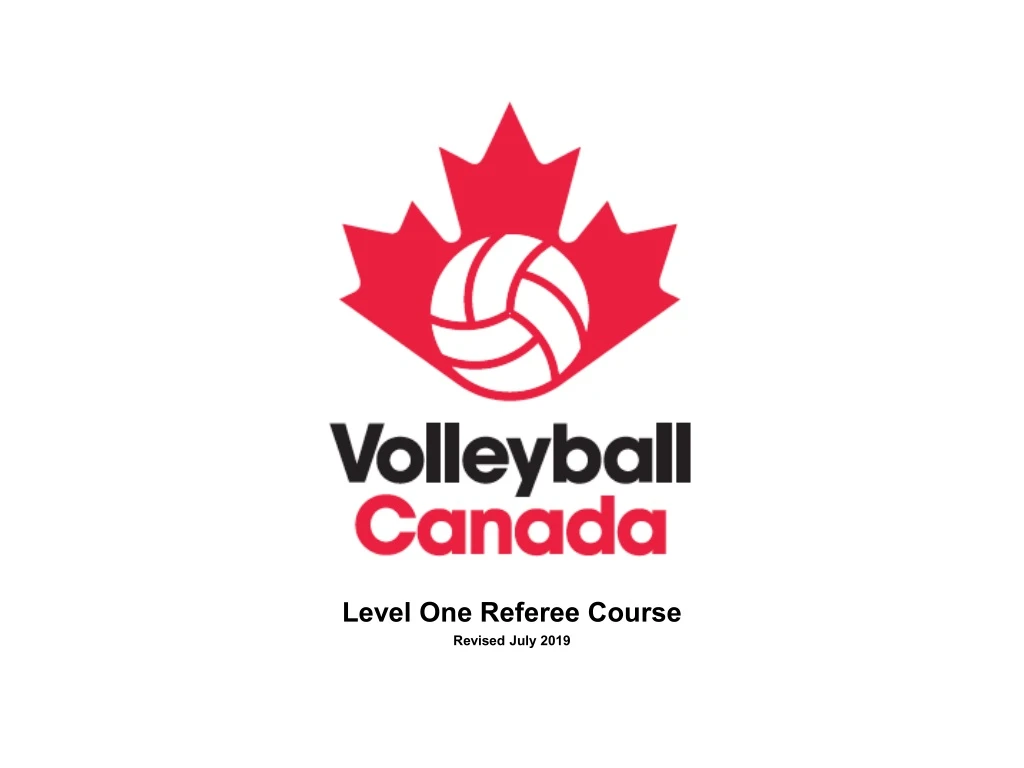 level one referee course revised july 2019