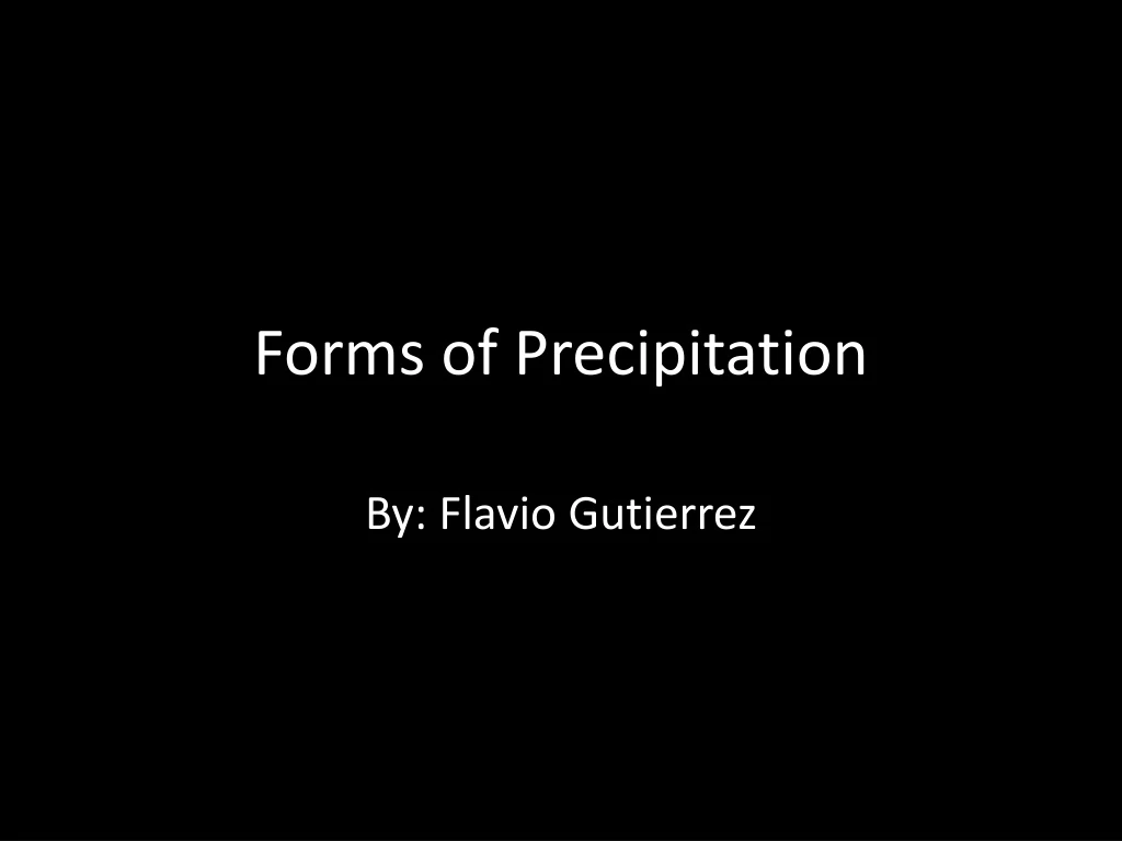forms of precipitation