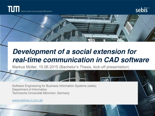 Development of a social extension for real-time communication in CAD software