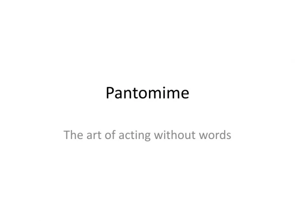 Pantomime