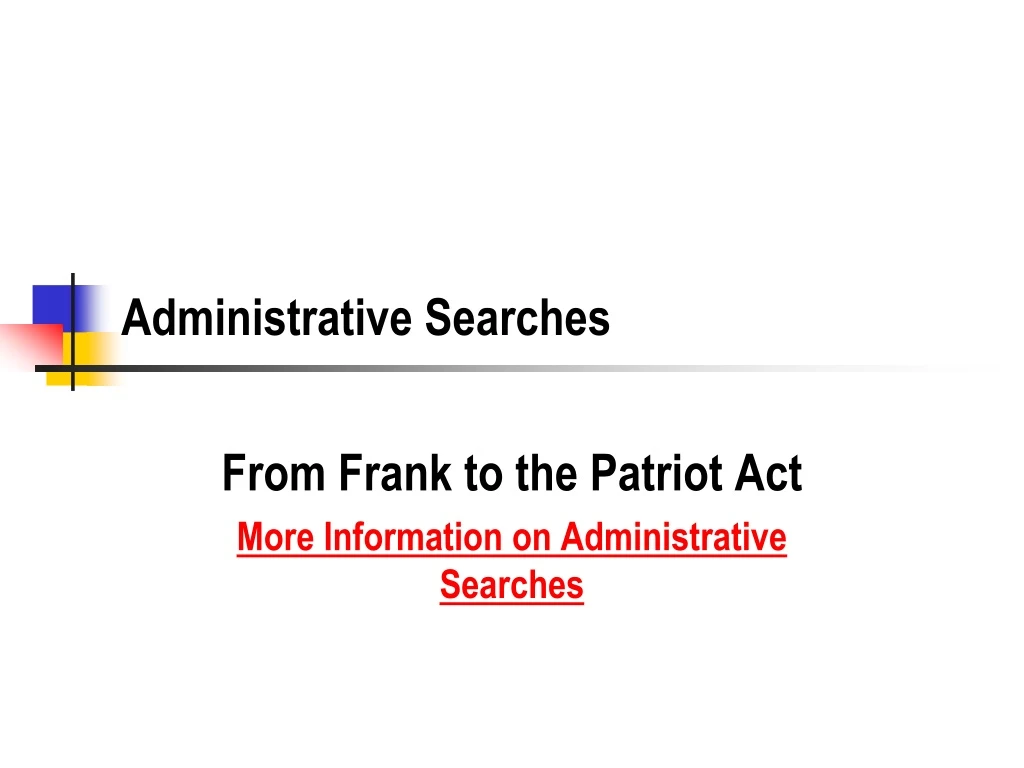 administrative searches