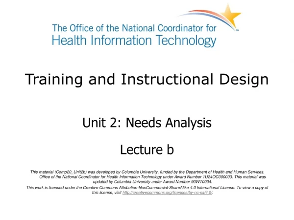 Training and Instructional Design