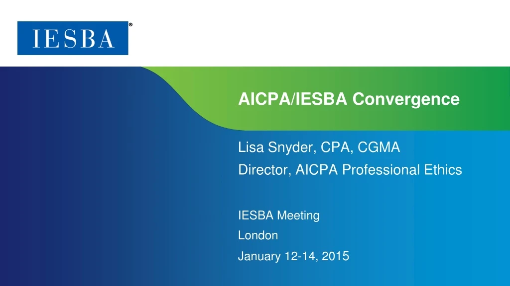 aicpa iesba convergence