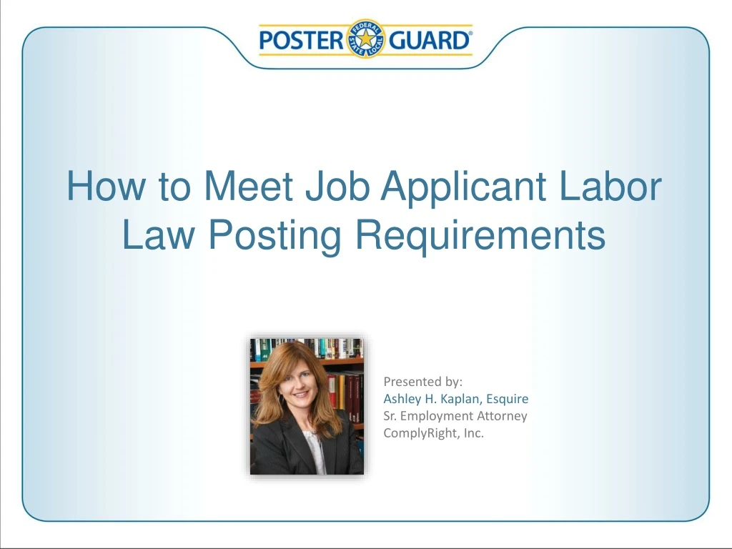 how to meet job applicant labor law posting