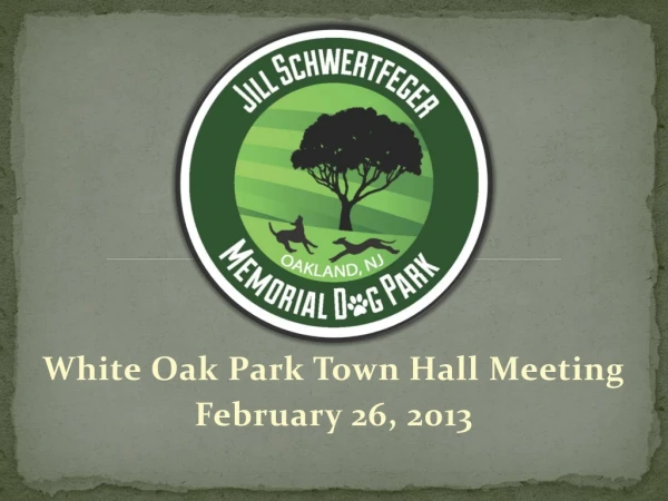 White Oak Park Town Hall Meeting February 26, 2013