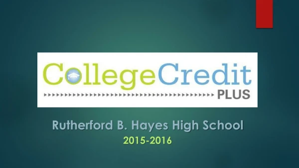 Rutherford B. Hayes High School 2015-2016