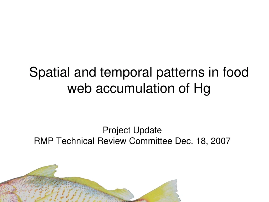 spatial and temporal patterns in food web accumulation of hg