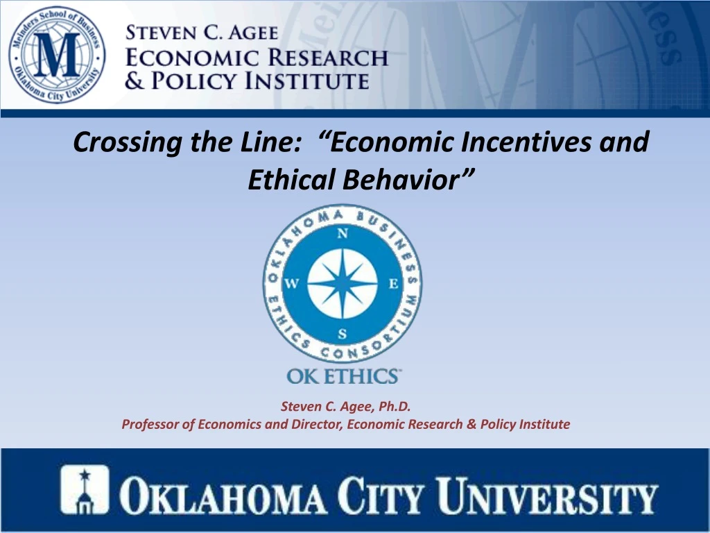 crossing the line economic incentives and ethical behavior