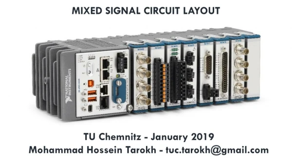 TU Chemnitz - January 2019 Mohammad Hossein Tarokh - tuc.tarokh@gmail