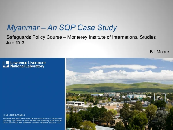 Myanmar – An SQP Case Study