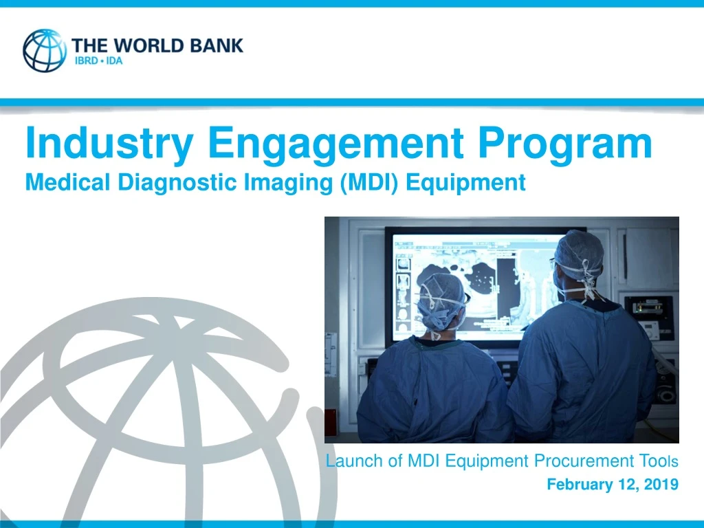 industry engagement program medical diagnostic imaging mdi equipment