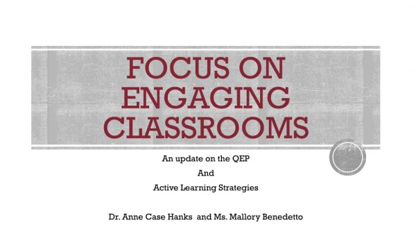 FOCUS on Engaging Classrooms