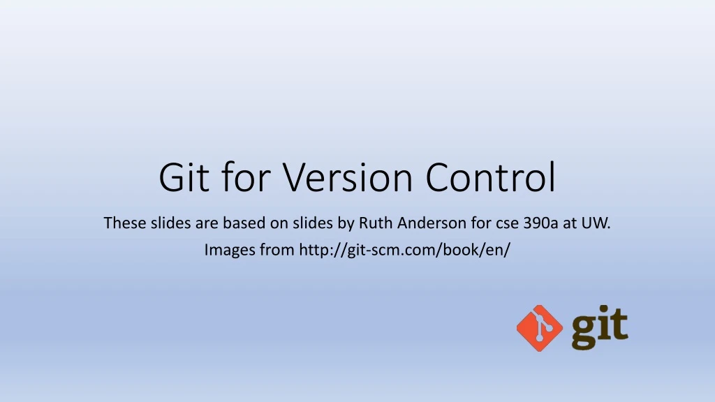 git for version control