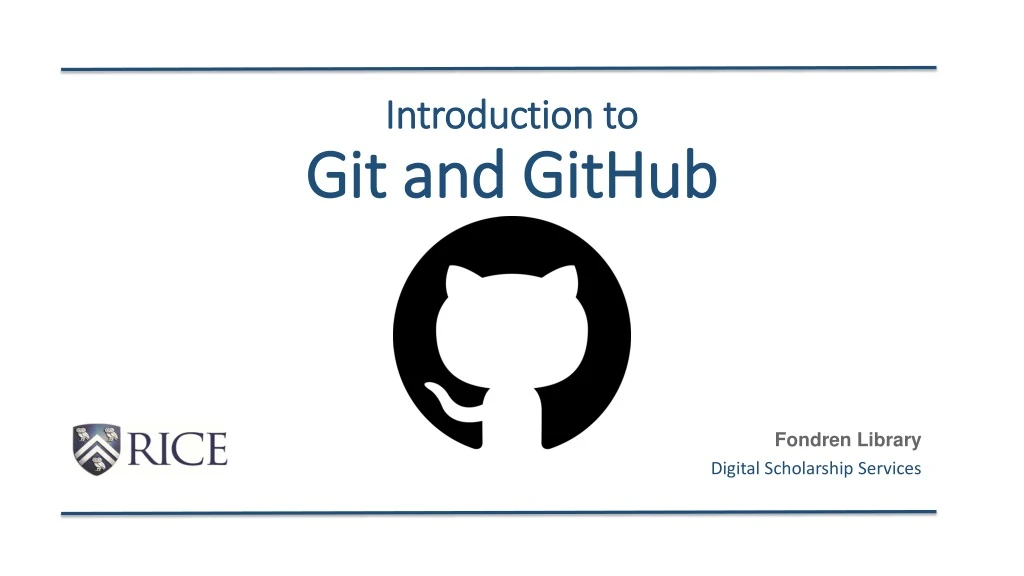 introduction to git and github