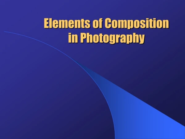 Elements of Composition in Photography