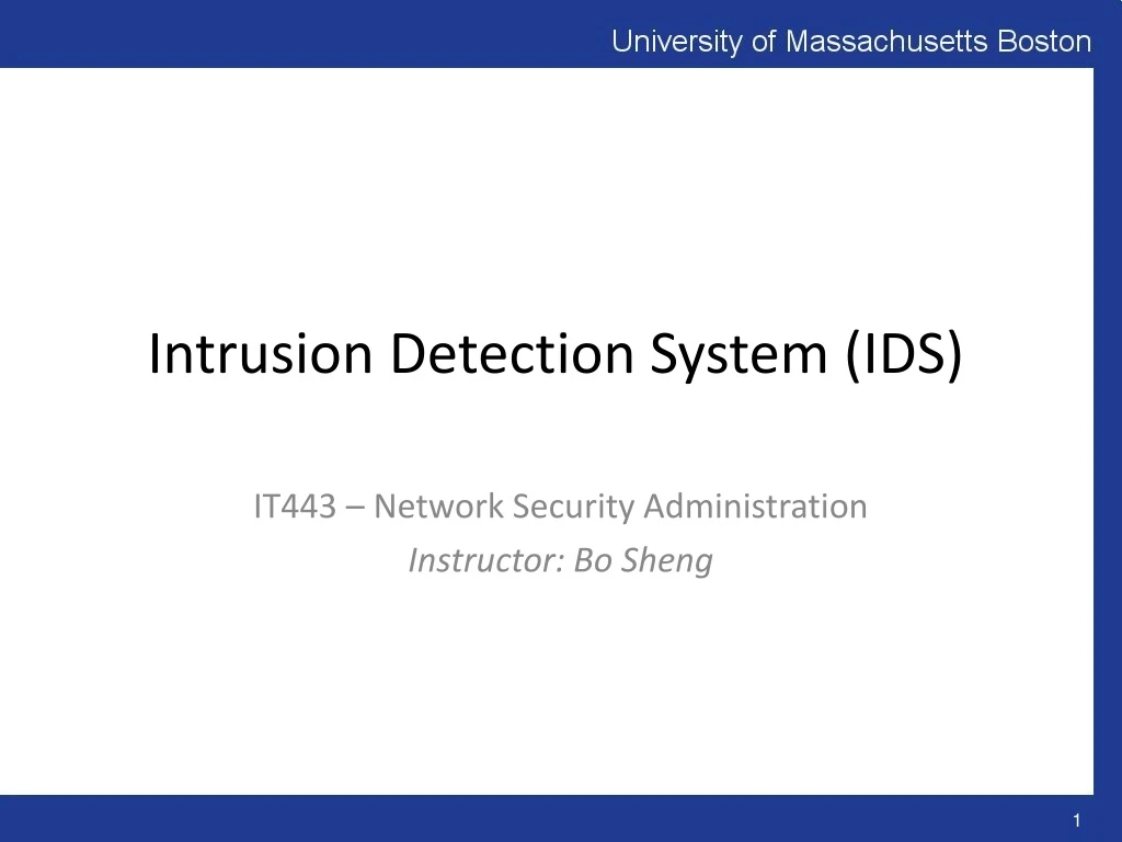 intrusion detection system ids