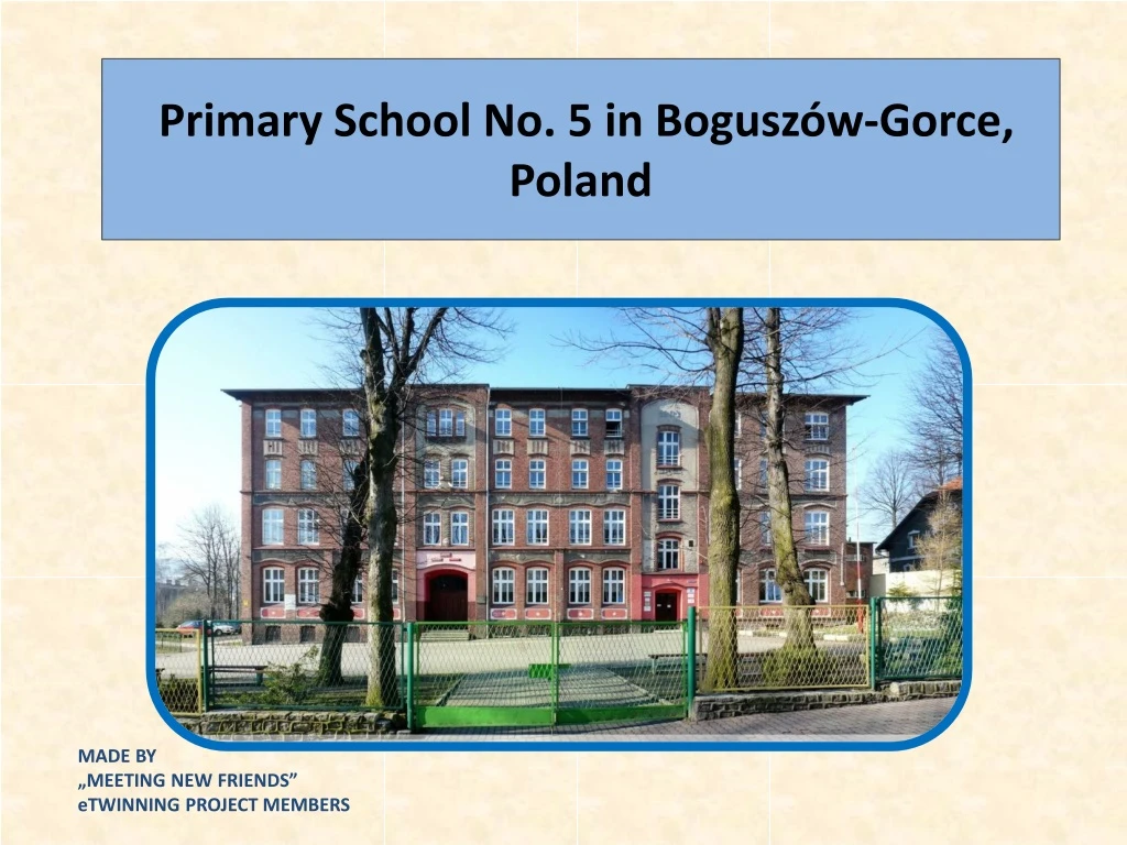 primary school no 5 in bogusz w gorce poland
