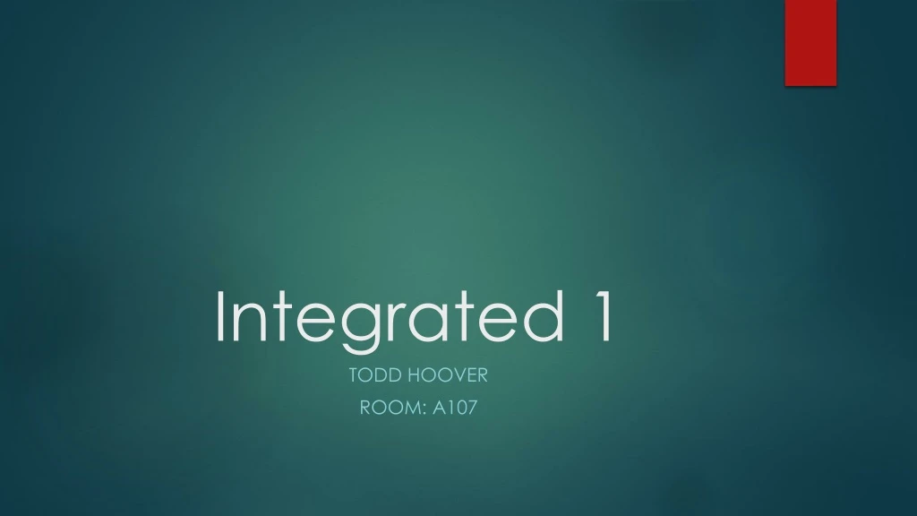 integrated 1