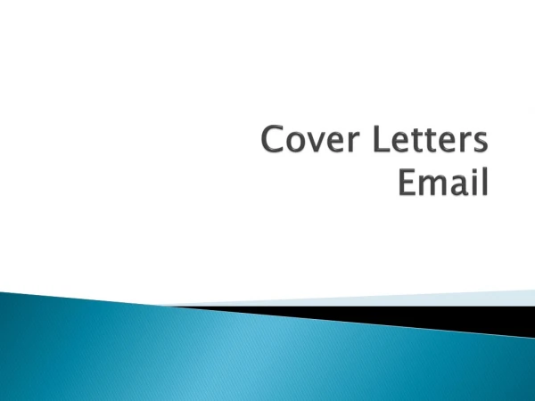 Cover Letters Email