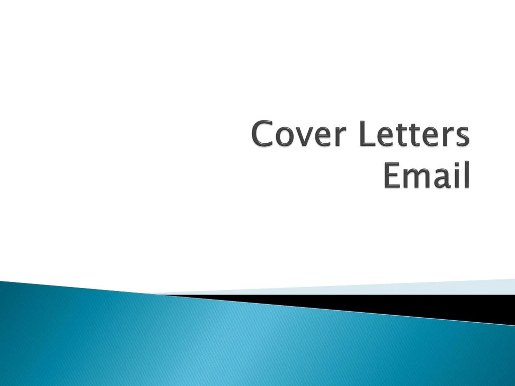 cover letters email