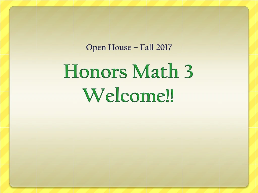 open house fall 2017