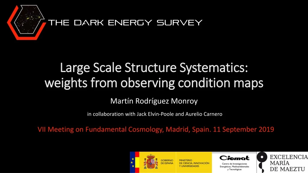 large scale structure systematics weights from observing condition maps
