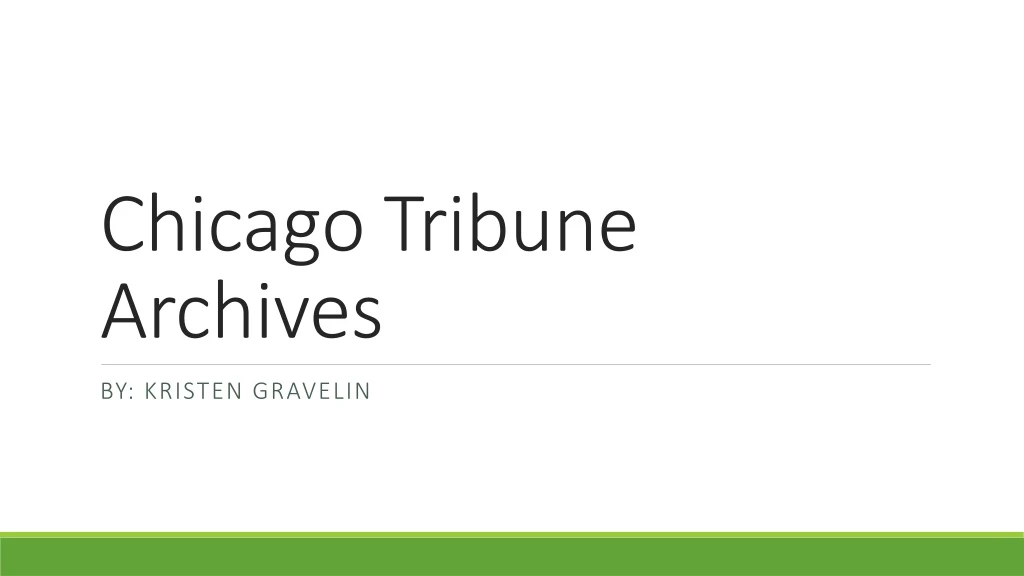 chicago tribune archives