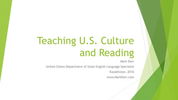 Teaching U.S. Culture and Reading
