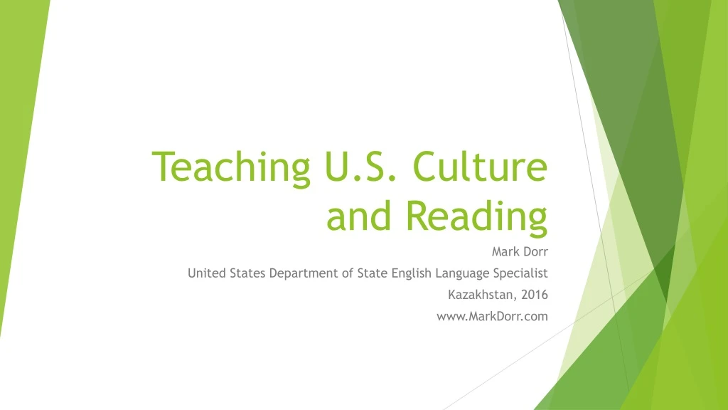 teaching u s culture and reading