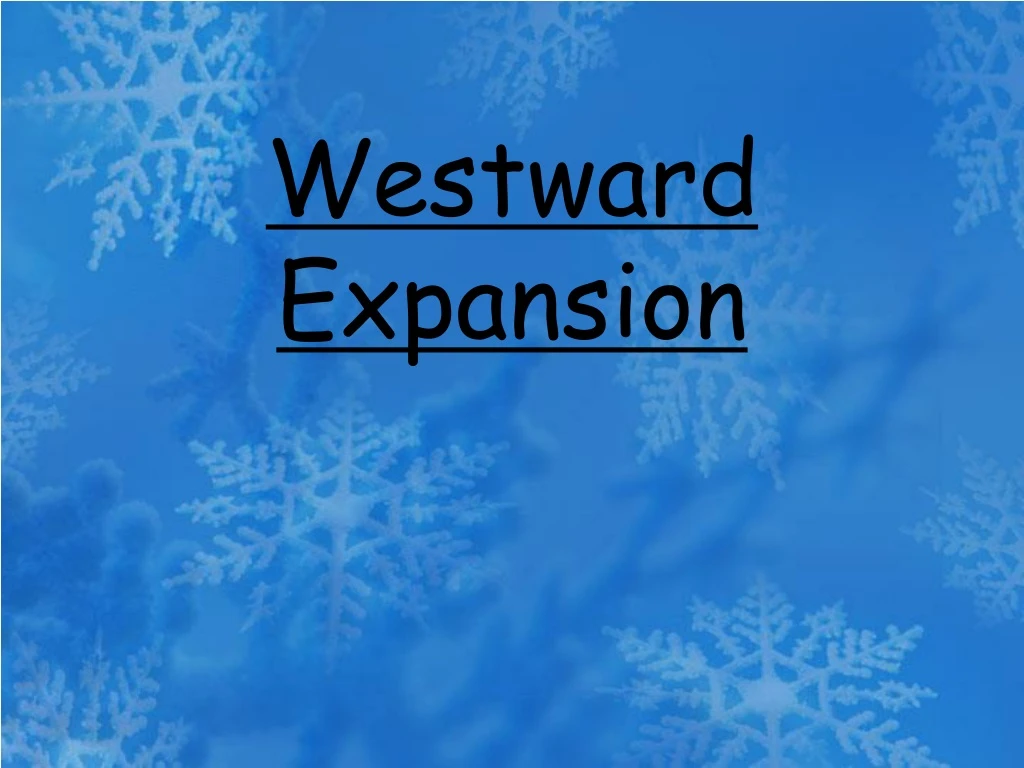 westward expansion