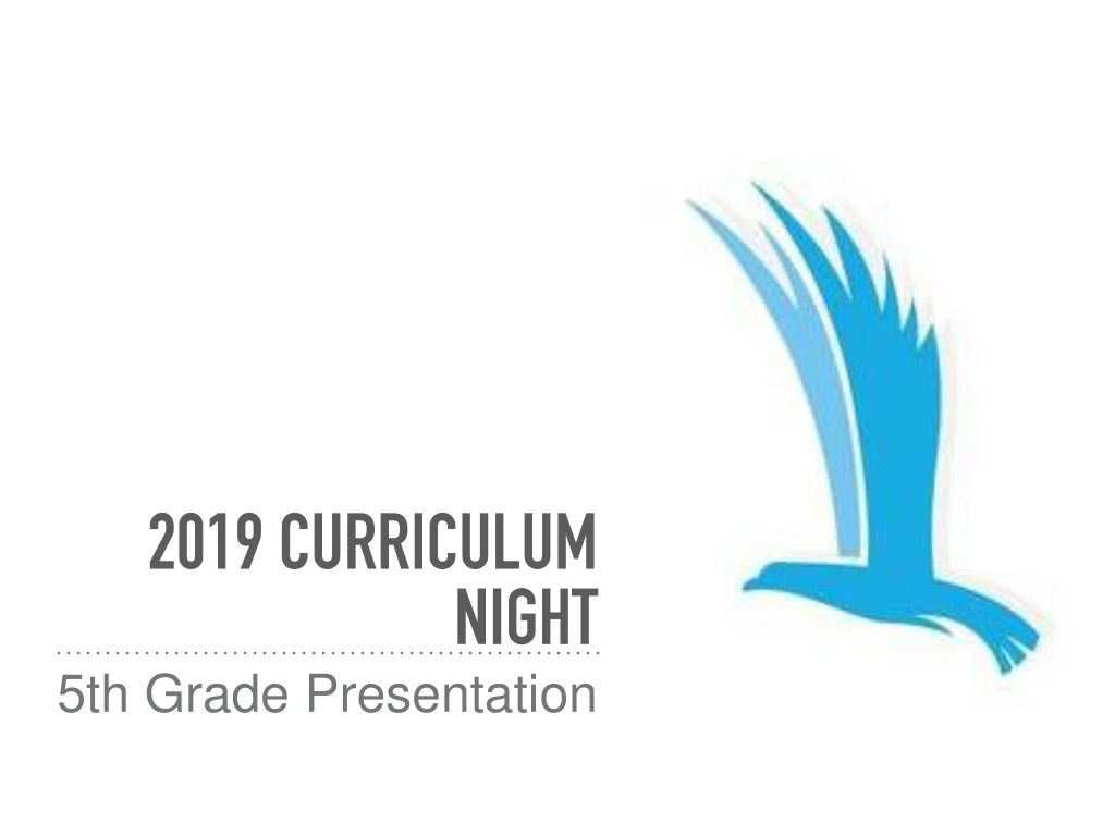 2019 curriculum night