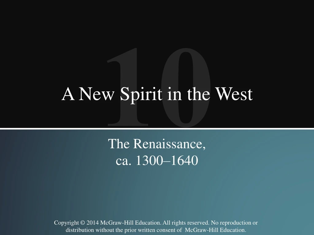a new spirit in the west
