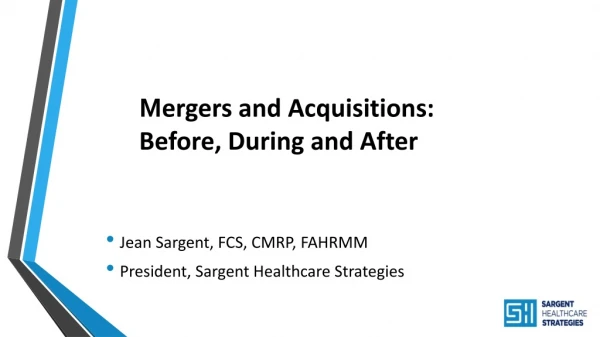 Jean Sargent, FCS, CMRP, FAHRMM President, Sargent Healthcare Strategies
