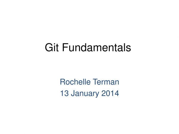 Git Fundamentals