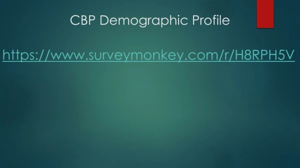 CBP Demographic Profile
