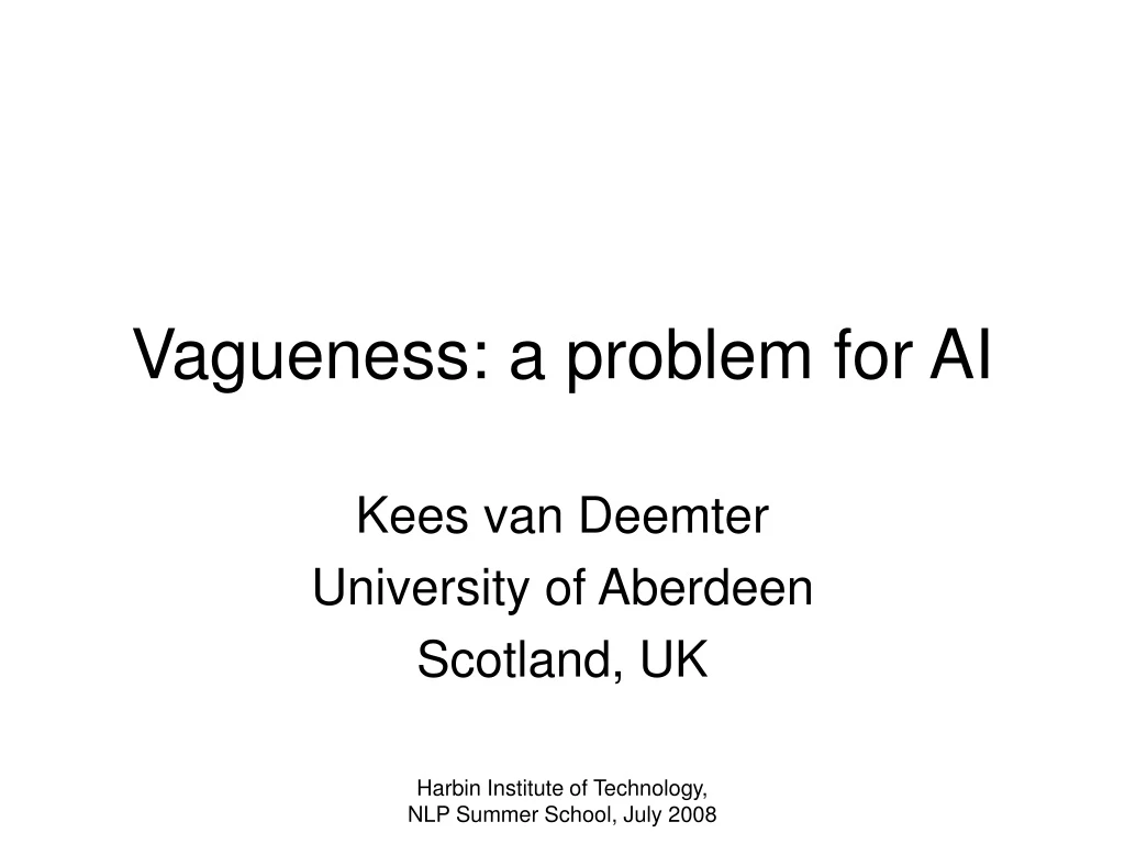 vagueness a problem for ai