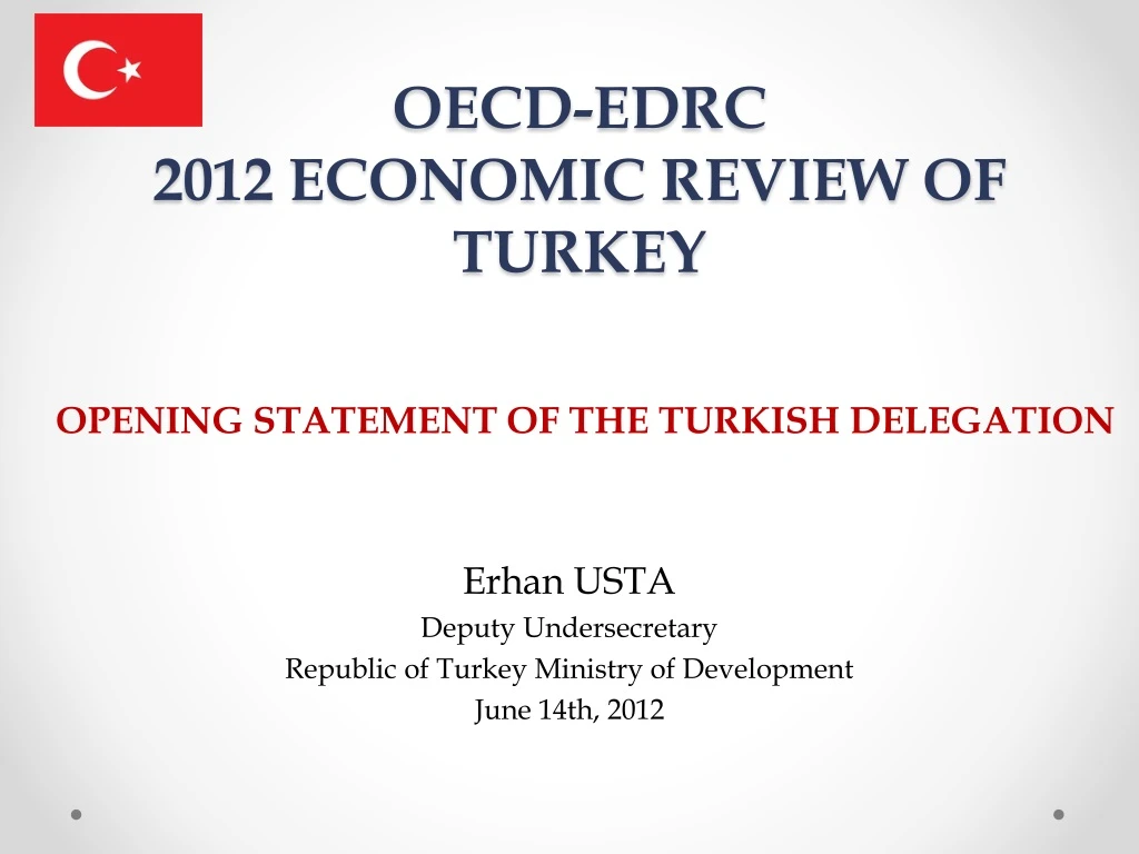 oecd edrc 2012 economic review of turkey