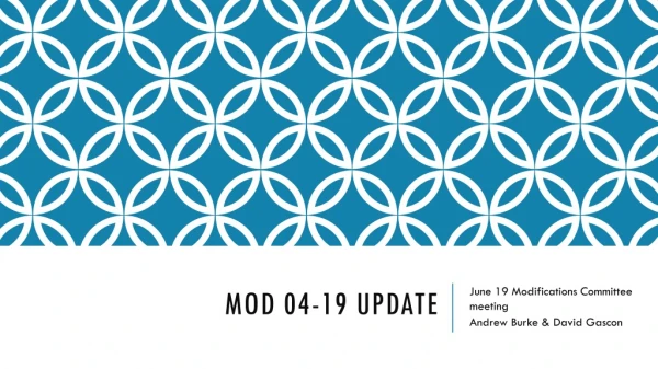 Mod 04-19 Update