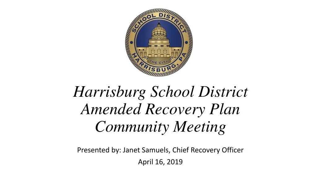 harrisburg school district amended recovery plan community meeting