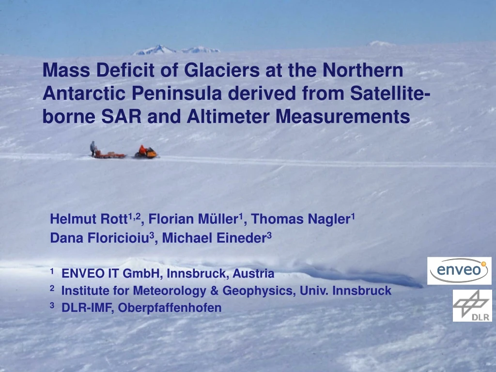 mass deficit of glaciers at the northern