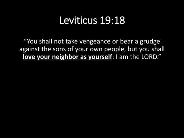 Leviticus 19:18