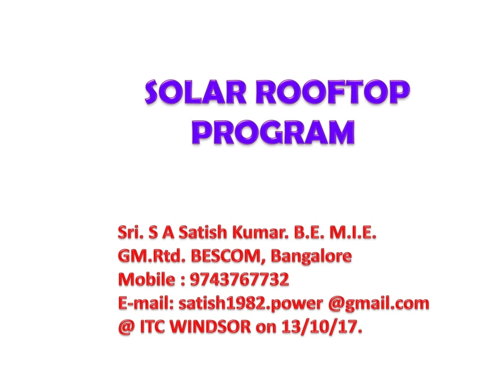 solar rooftop program