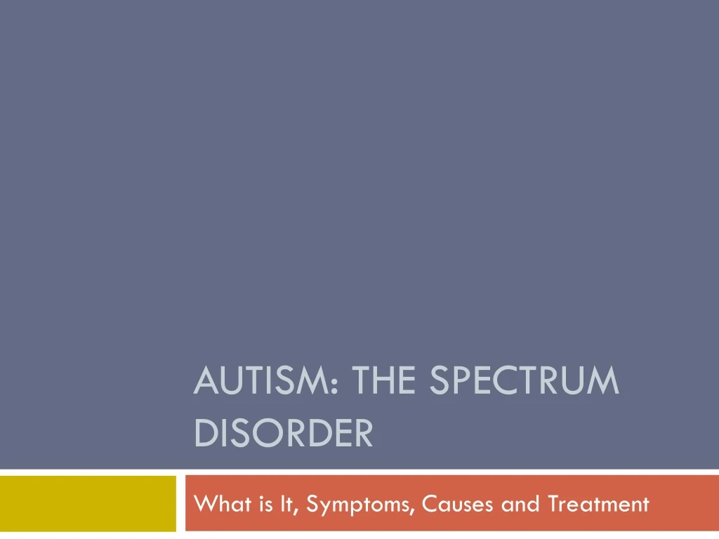 autism the spectrum disorder