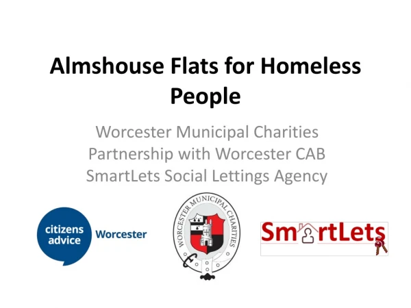 Almshouse Flats for Homeless People