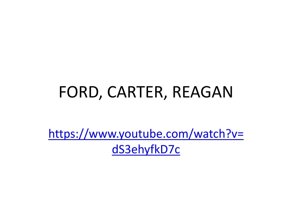 ford carter reagan