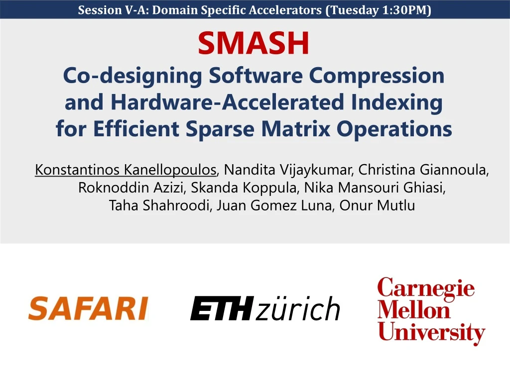 session v a domain specific accelerators tuesday